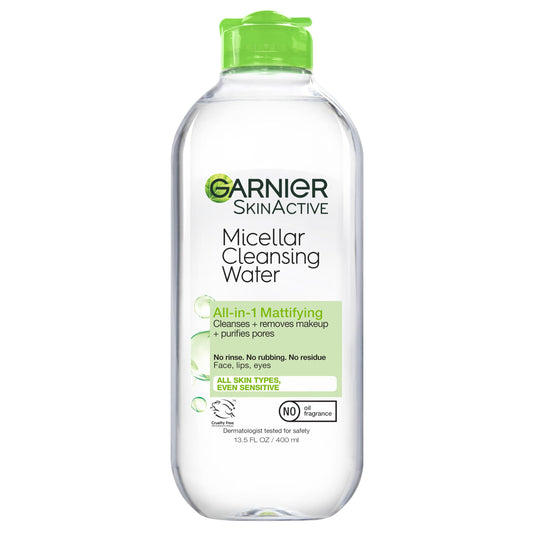 Garnier bottle front view showing size and mattifying benefit