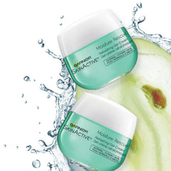 Garnier in-use on model's hand showing smooth, non-greasy hydration