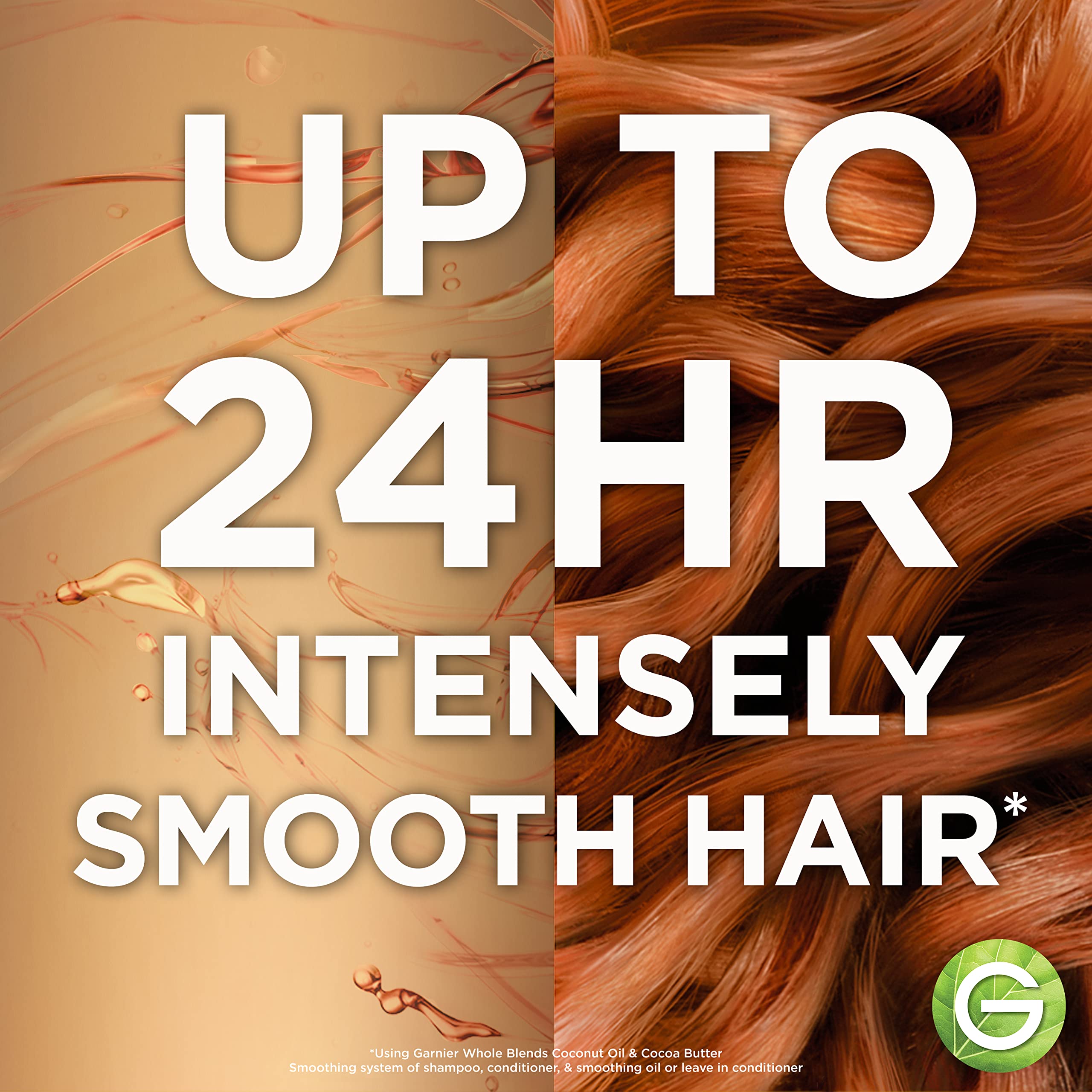 Garnier shampoo dispensed in palm showing product amount and smooth lather