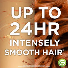 Garnier shampoo dispensed in palm showing product amount and smooth lather
