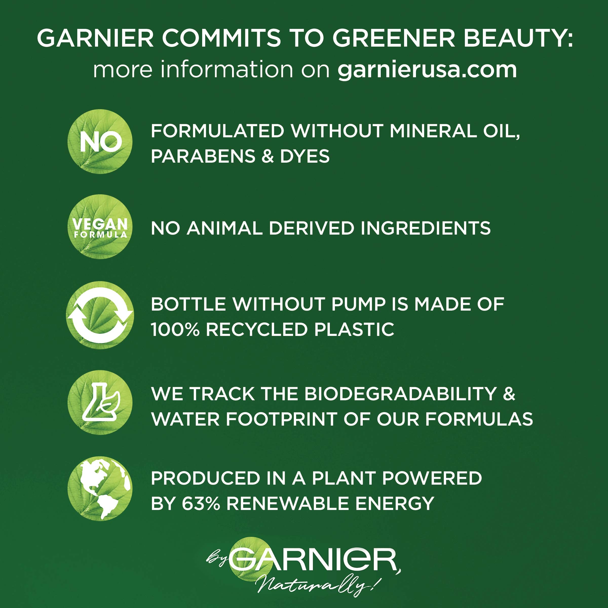 Garnier Pinea-C cruelty-free vegan badge image communicating ethical and clean formula benefits
