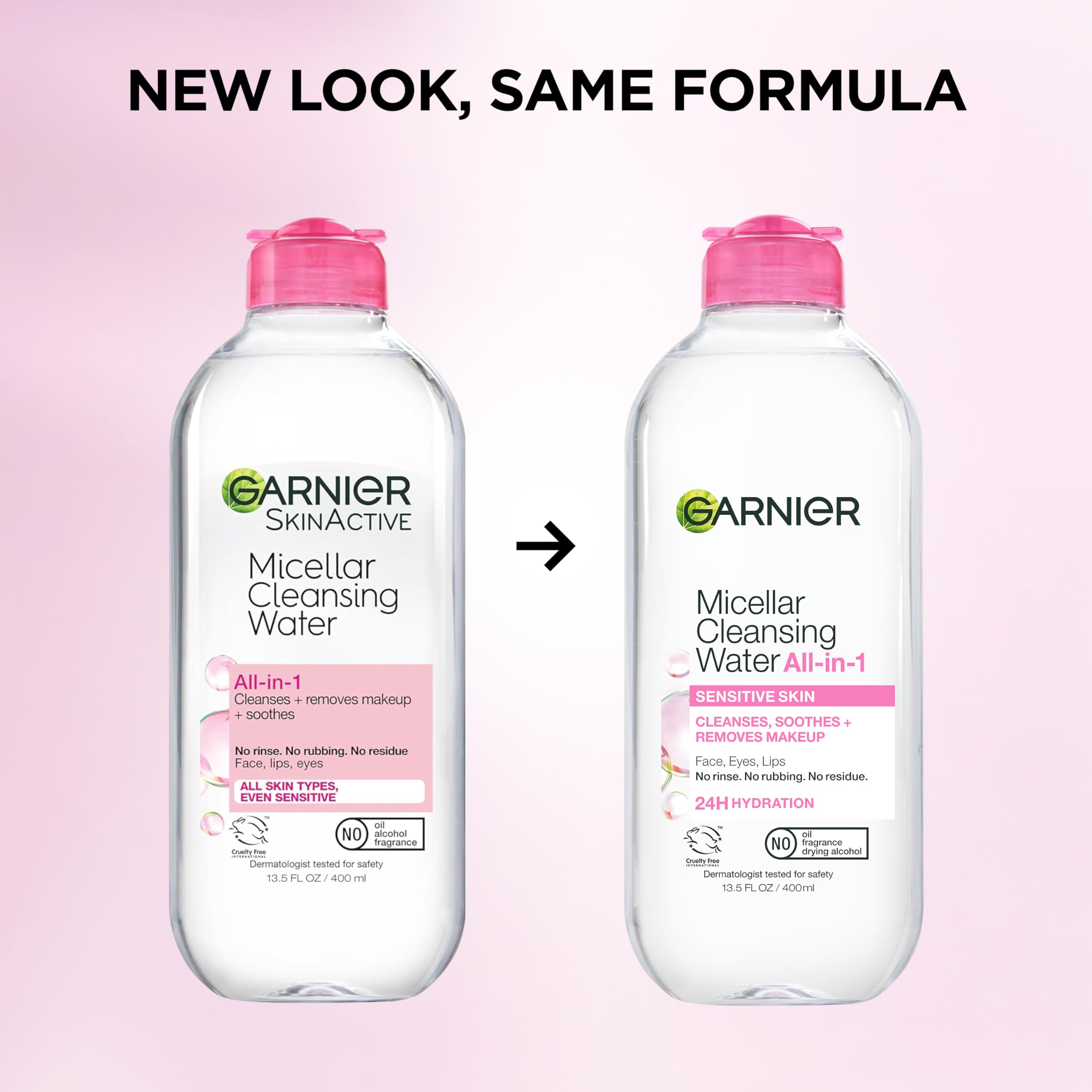 Garnier recycling and safety label close-up highlighting responsible packaging