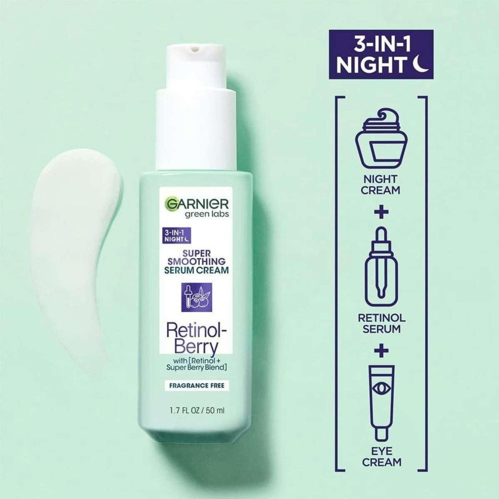 Garnier cream texture close-up highlighting lightweight absorption and smooth finish