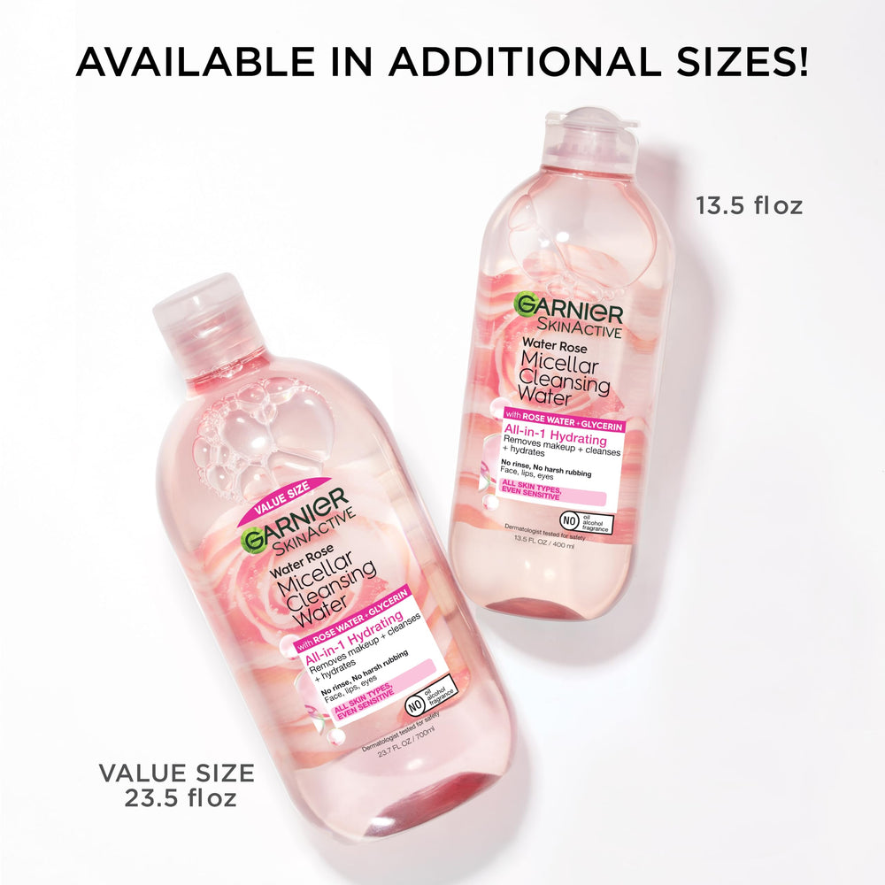 Garnier bottle on bathroom vanity illustrating daily skincare convenience