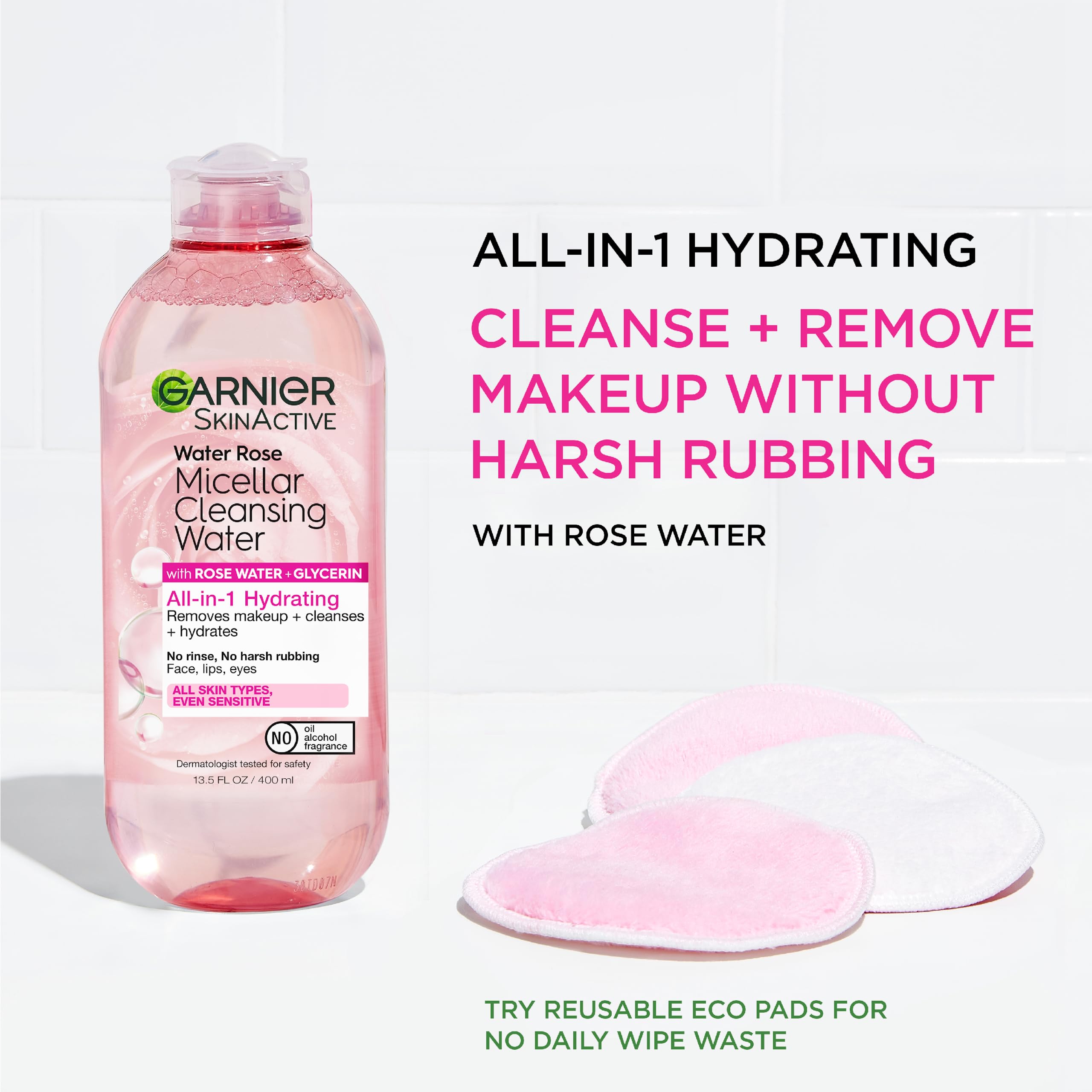 Garnier bottle open with product pour demonstrating easy application