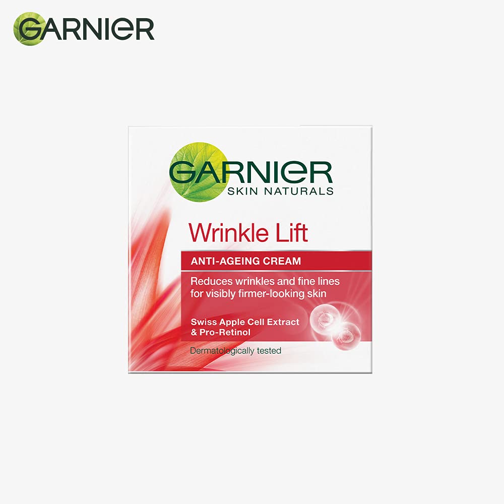 Garnier jar on bathroom shelf in routine setting for consistent daily use benefit