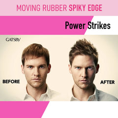 Gatsby wax on fingers being applied to hair showing smooth application and control