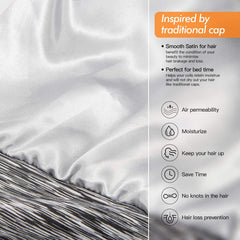 GB Selected close-up of satin lining highlighting smooth texture and hair protection