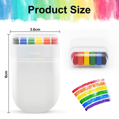 GCCL close-up of fan tip rainbow stripe delivering multiple colors in one smooth stroke