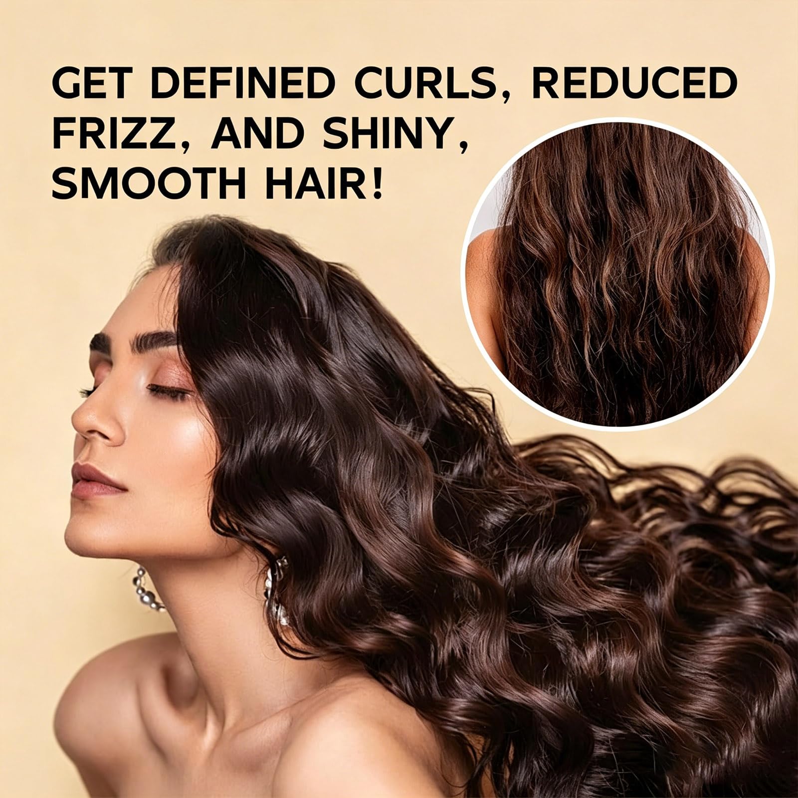 gcdat applying cream into damp hair demonstrating detangling and styling ease