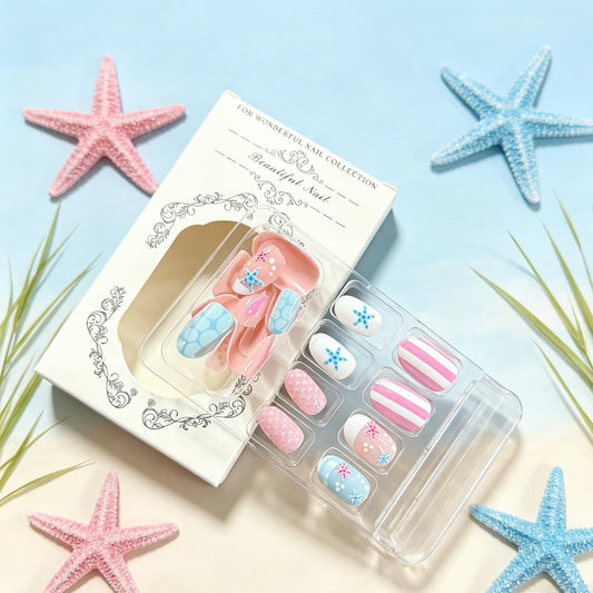GCSQW close-up of starfish and polka dot designs highlighting vibrant patterns