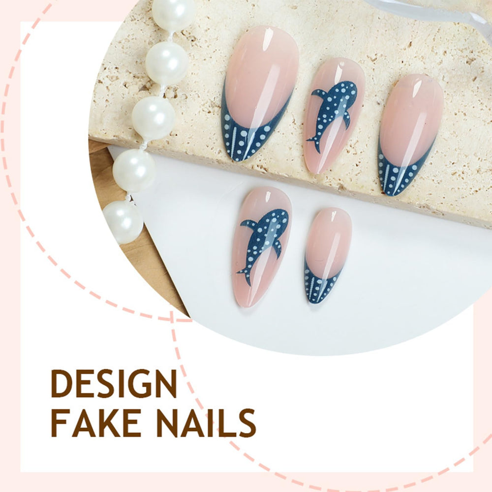 GCSQW close-up of polka dot French tip detail, precise pattern and shine