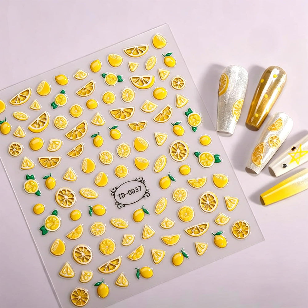 GCSQW lemon decals decorating a phone case adding playful citrus flair to accessories