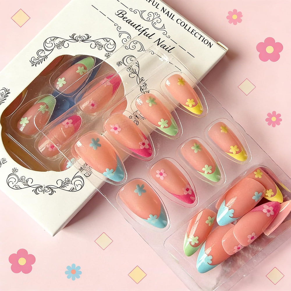 GCSQW press-on nails worn on hand showcasing finished look for events