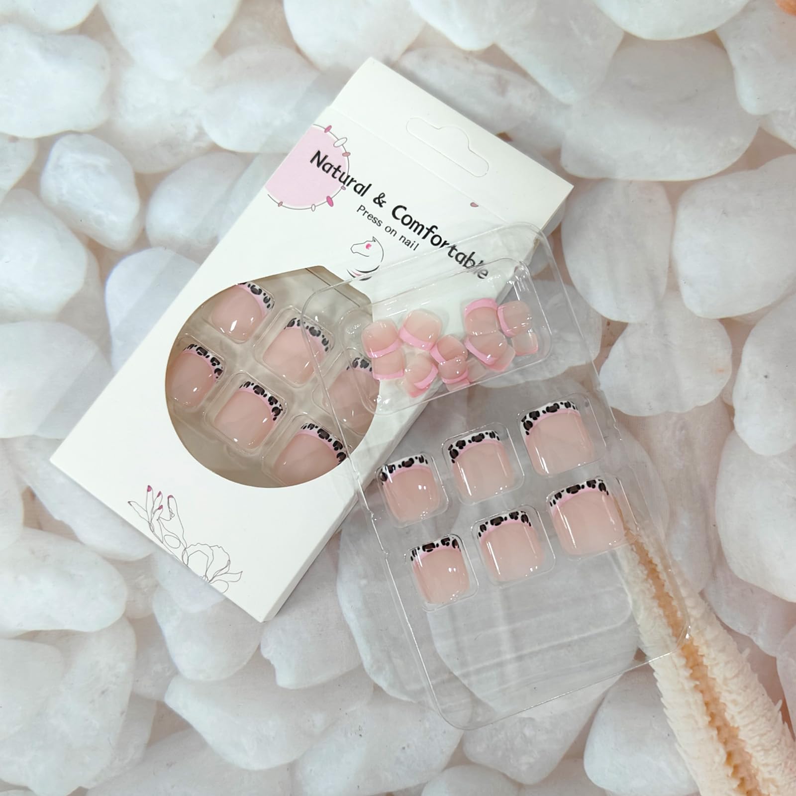 GCSQW press-on toenails worn with sandals, instant summer-ready pedicure