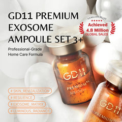 GD11 close-up of freeze-dried exosome powder highlighting ultra-fine particle benefit