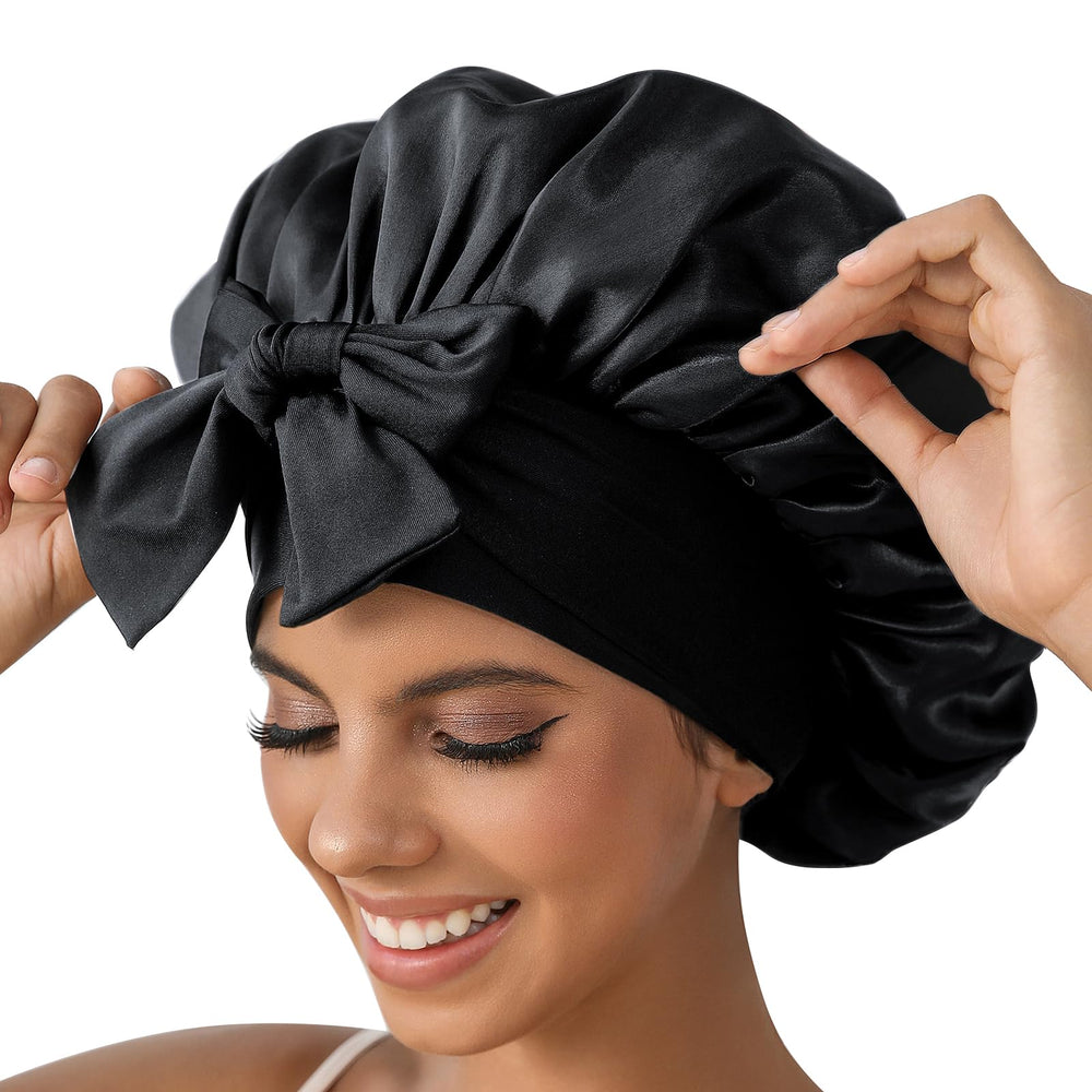 GDTOGRT satin bonnet front view showing sleek black finish and protective fit