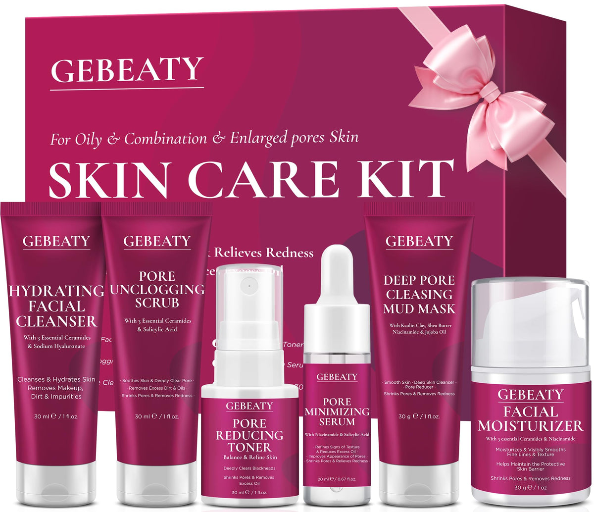 GEBEATY front packaging showing full 6‑piece set and ease of routine