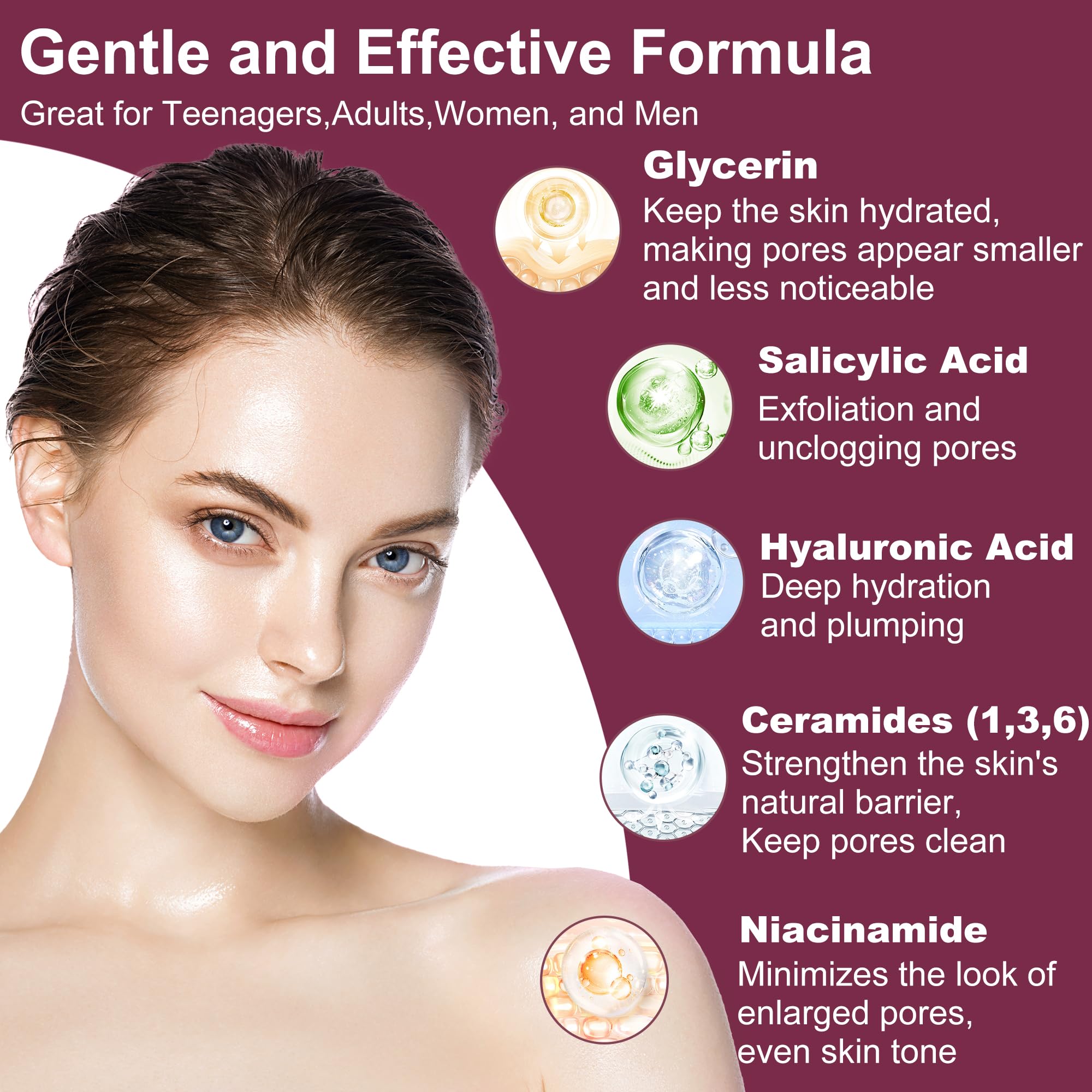 GEBEATY pore‑refining toner liquid pour balances oil and soothes