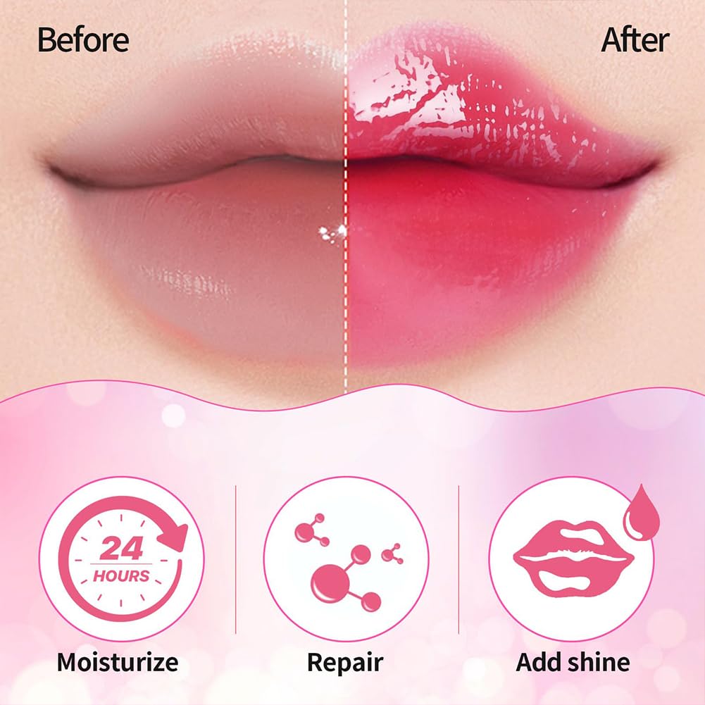 GECOMO applicator wand with lip oil demonstrating precise, non-sticky application for easy touch-ups