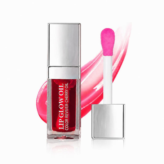 GECOMO front packaging showing cherry tinted lip oil for glossy hydration