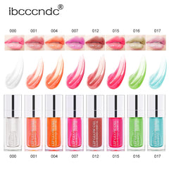 GECOMO lip oil size comparison with coin showing pocket-friendly 0.2 oz
