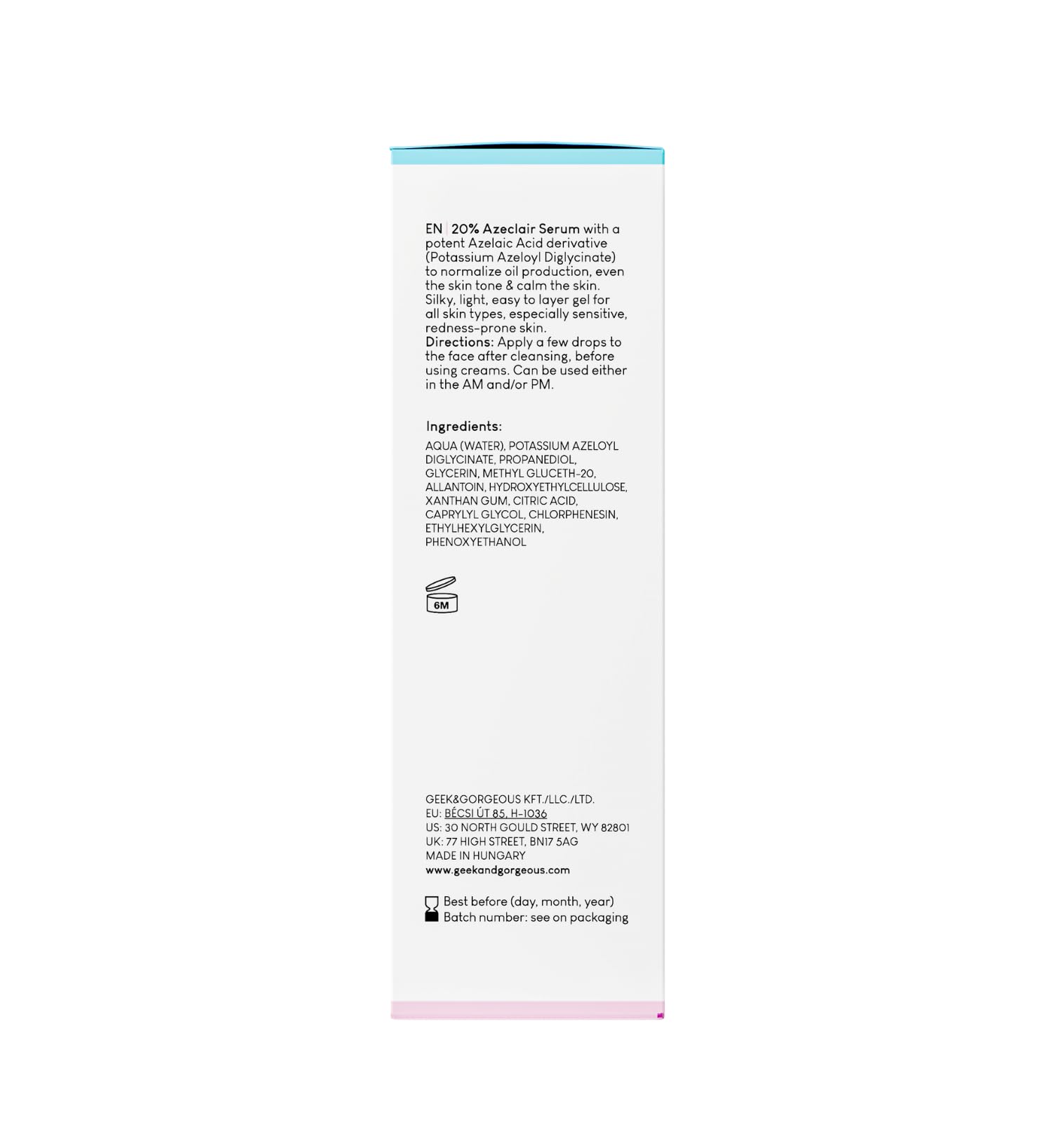 Geek & Gorgeous aPAD bottle on bathroom counter in routine setting, conveys easy layering