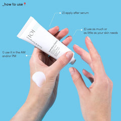 Geek & Gorgeous product on fingertip demonstrating smooth application benefit