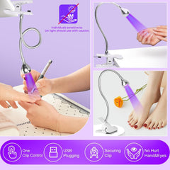 Geisofu lamp curing nails in use enabling faster, more accurate manicures