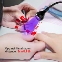 Geisofu lamp casting blacklight glow showing fluorescence detection usefulness