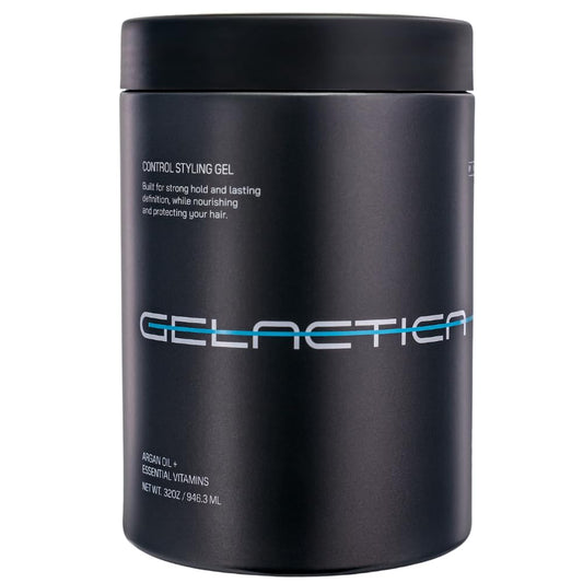 Gelactica front jar view showing brand and strong hold benefit