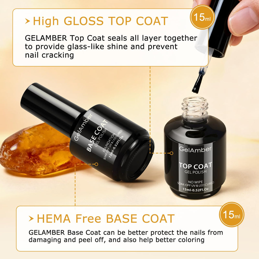 GELAMBER brush and cap close-up showing precision brush for even application