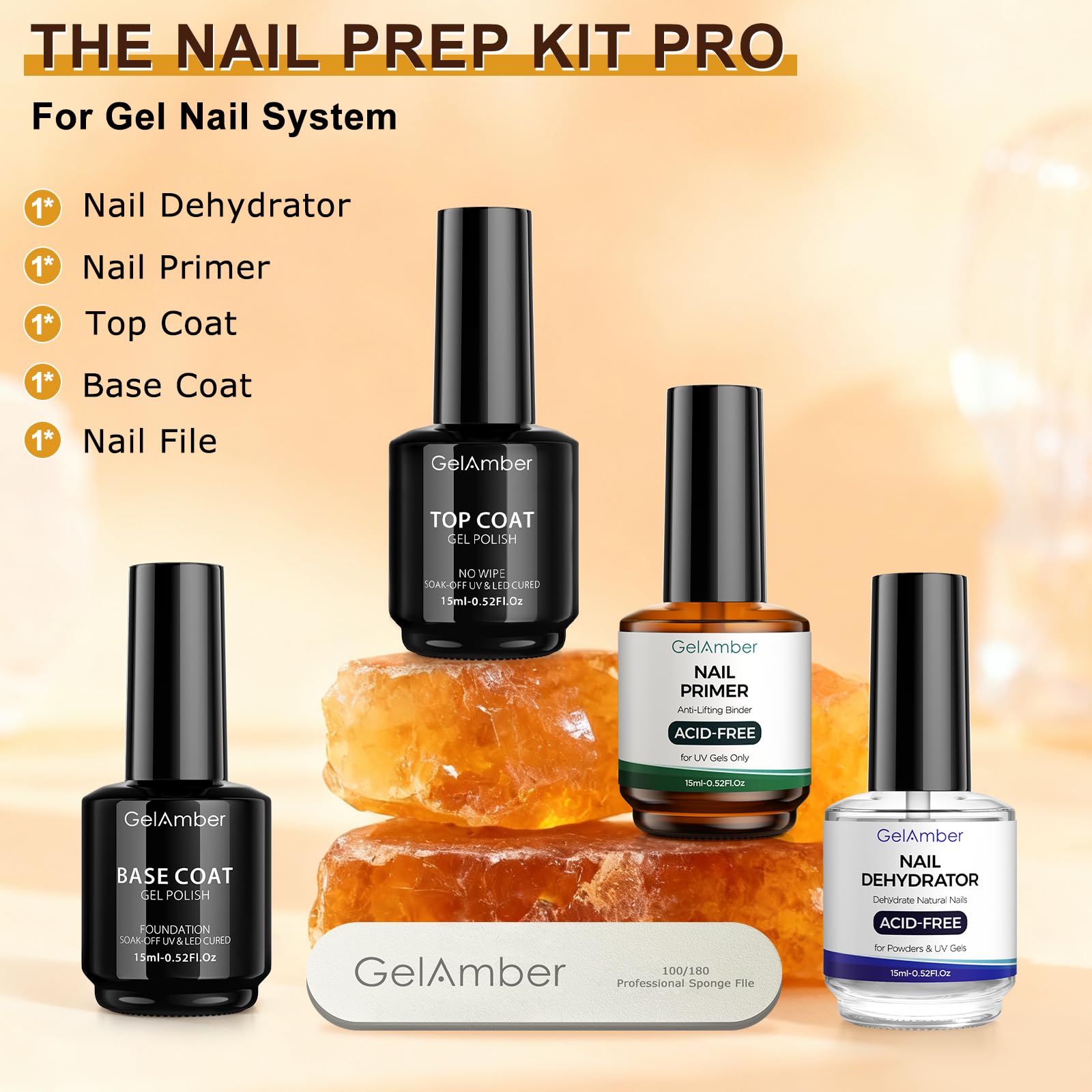 GELAMBER size comparison with hand to show compact 15ml bottles for travel