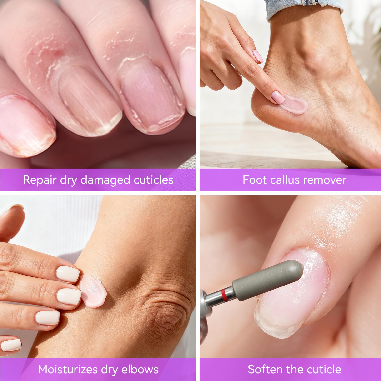 gelike ec used with grinder in salon, speeds up dead-skin removal and prep