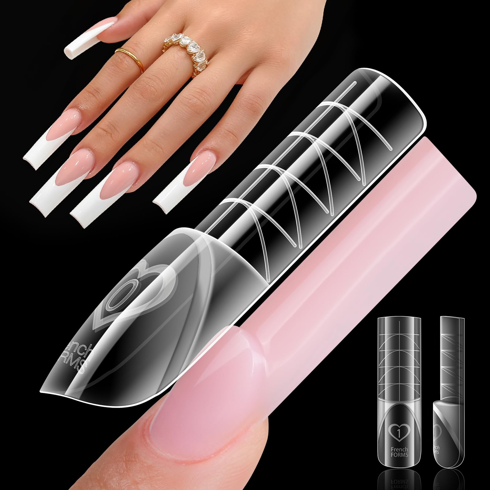 gelike ec front packaging showing clear reusable forms and case for organized storage