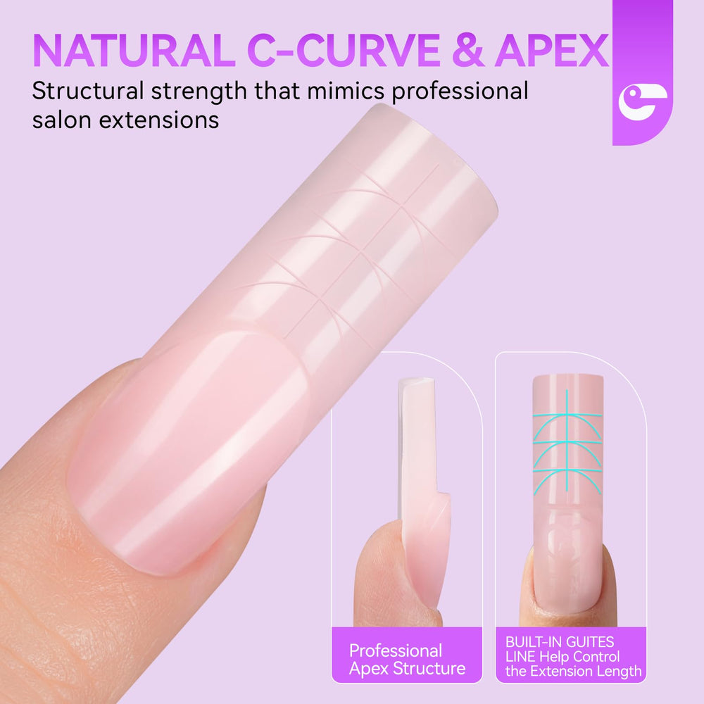 gelike ec form being pressed onto natural nail for fast, secure placement
