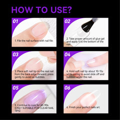gelike ec kit contents with glue gel and mini lamp for complete application