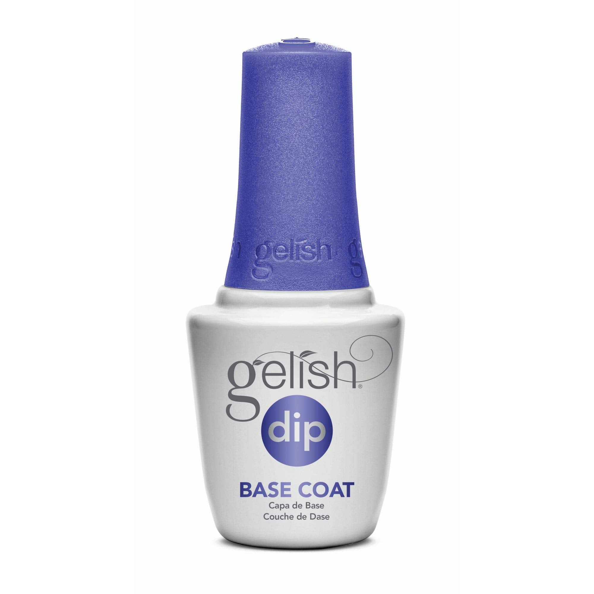 Gelish dip base front bottle showing label and compact size for salon convenience
