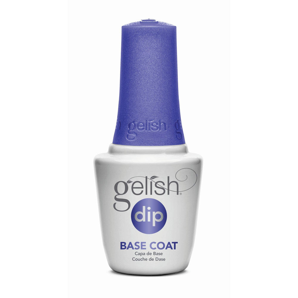 Gelish dip base front bottle showing label and compact size for salon convenience