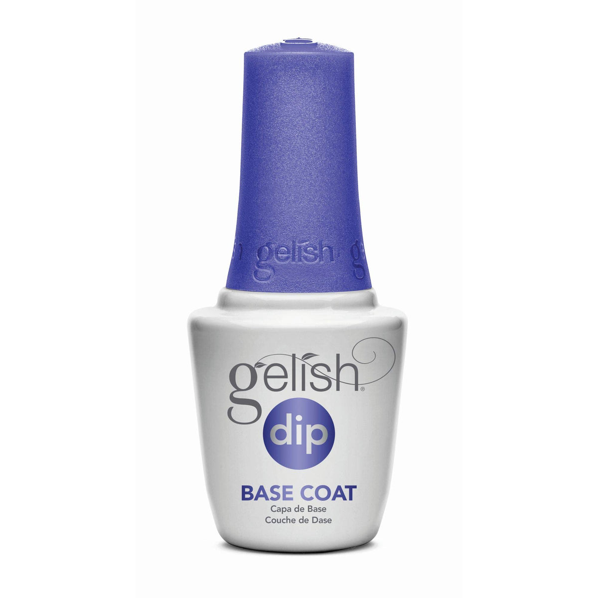 Gelish dip base front bottle showing label and compact size for salon convenience
