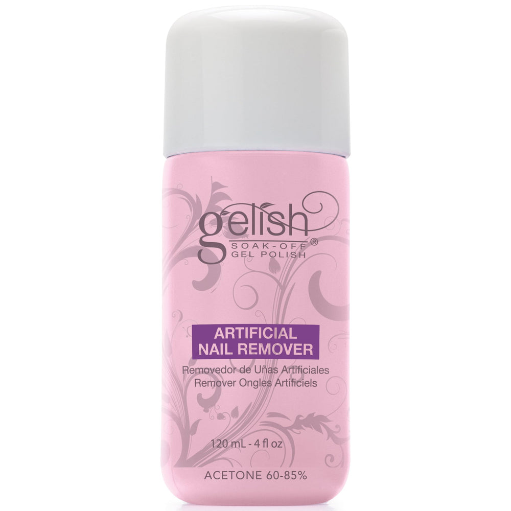 Gelish 4 oz bottle front view showing product ready for fast gel removal