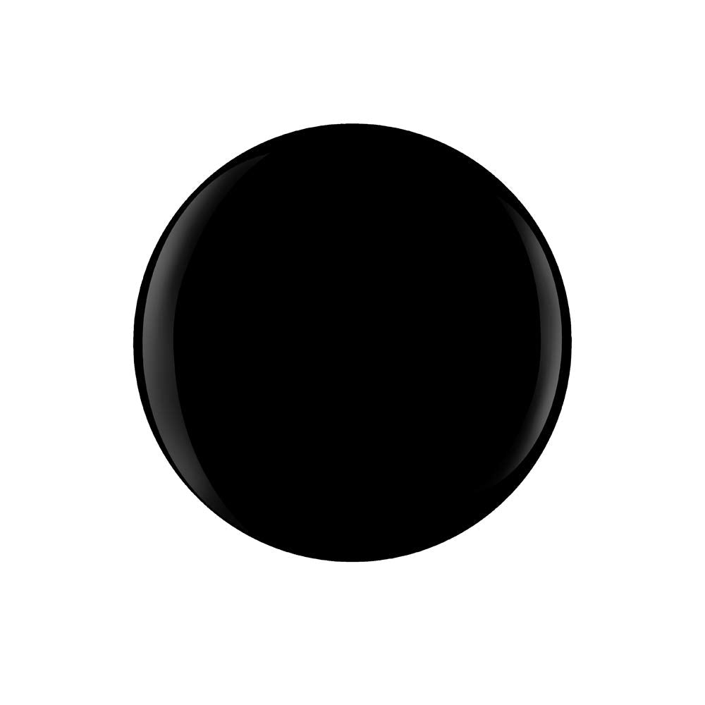 Gelish brush stroke showing smooth Black Shadow coverage and intense pigment benefit