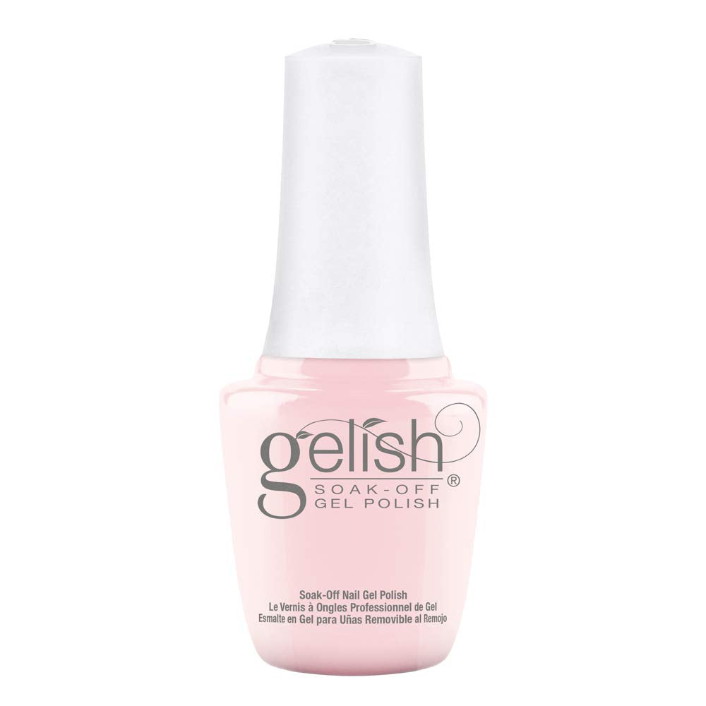 Gelish bottle front label showing Curls & Pearls shade and travel convenience