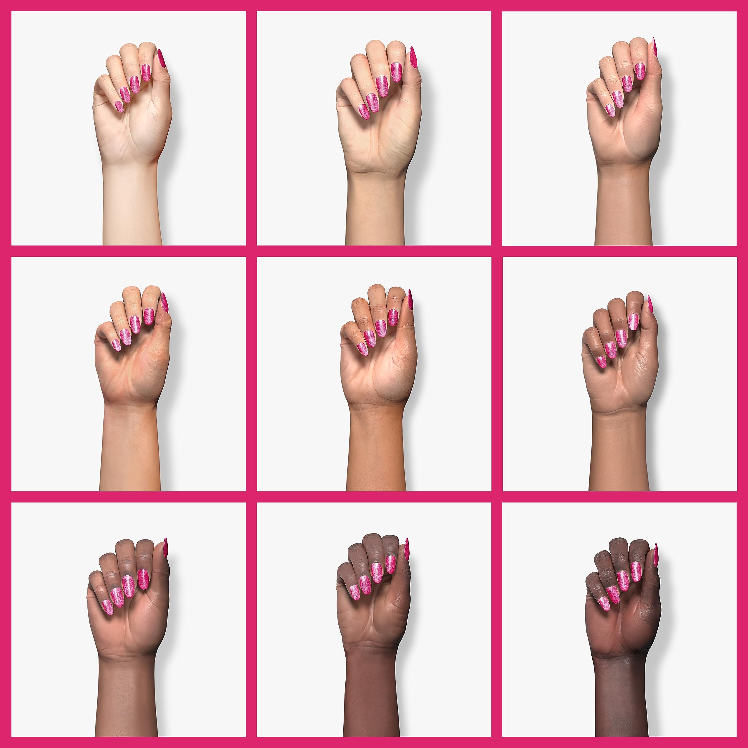 Gelish mini High Voltage painted nails in use showing durable color benefit
