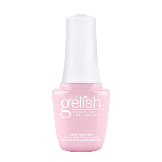 Gelish mini bottle front view showing compact travel-friendly design and reliable coverage
