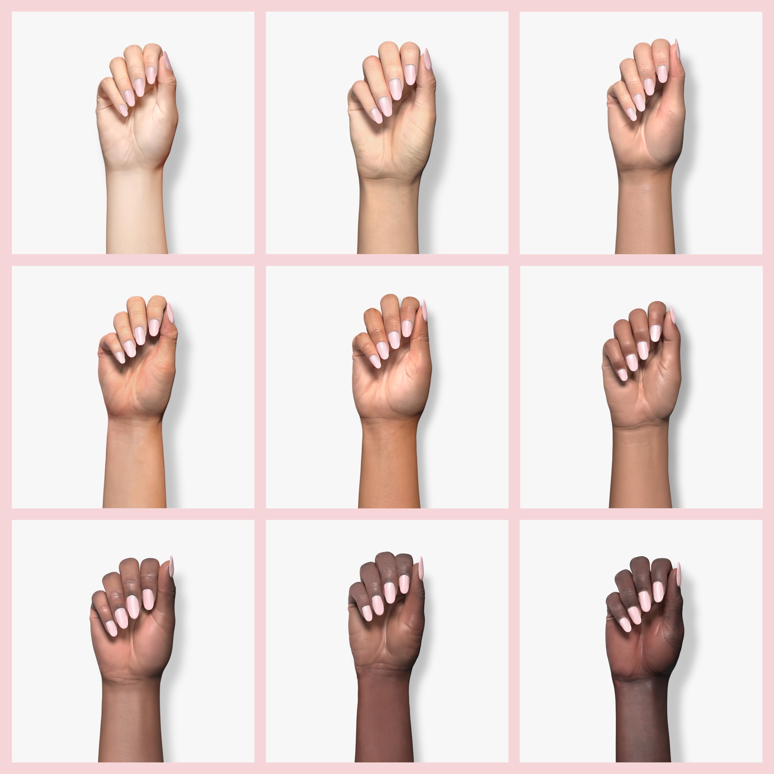 Single manicured nail in Curls & Pearls showcasing Gelish glossy finish benefit