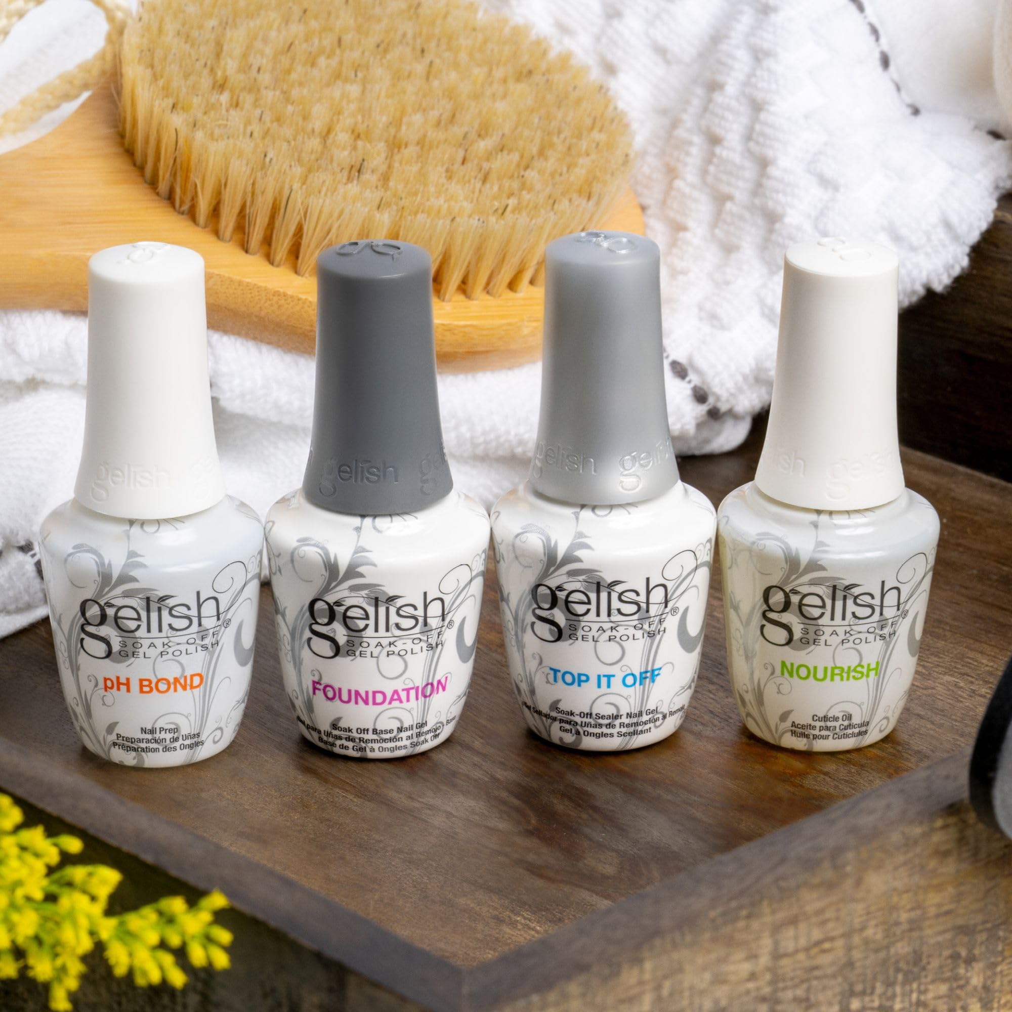 Gelish Top It Off in-hand showing glossy finish and chip-resistant shine benefit