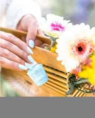 Gelish Water Baby with complementary shades showing versatile color-pairing benefit