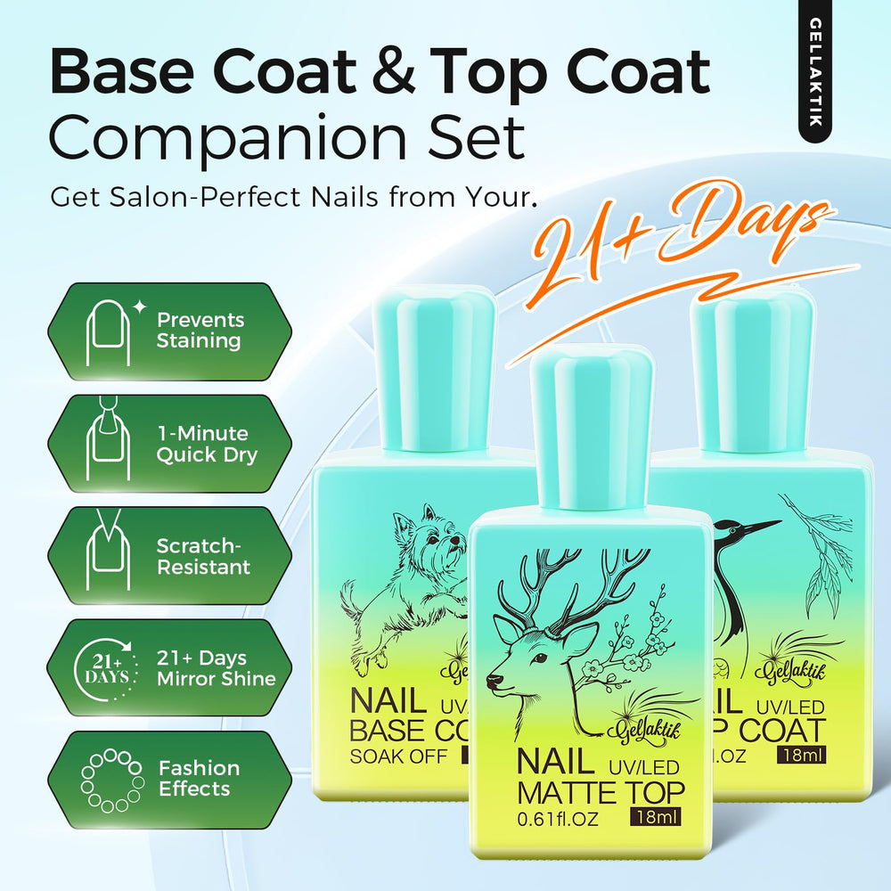 GELLAKTIK base coat bottle close-up protecting nails