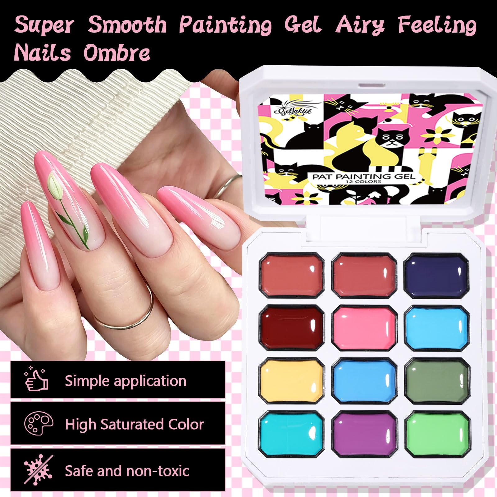 GELLAKTIK brush and pen in hand showing ergonomic tools for easy use